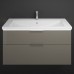 BURGBAD Eqio  Комплект мебели 120см с подсветкой ,база подвесная с керамической раковиной, c 1отв под смес. вкл сифон, цвет: серый. SEZA123F2010C0001*1