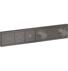 Термостатический смеситель встраиваемый Hansgrohe RainSelect 15380340, С ВНУТРЕННЕЙ ЧАСТЬЮ, шлифованный черный хром