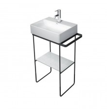 Duravit DuraSquare Металлическая консоль напольная 51.6х33.3см, с раковиной на 1 отв., 073245 и полкой, высота регул.+5см,п/д левый/правый хром. 0099668300,  0732450071,  0031091000