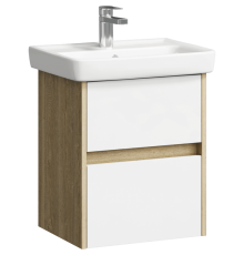 AQ CI0105DB Сити Тумба под умывальник подвесная с двумя ящиками, дуб балтийский, 500х590х380 CI0105DB