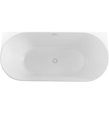 Акриловая ванна BelBagno BB412 170x80 см, овальная, со сливом-переливом, с донным клапаном, белая матовая