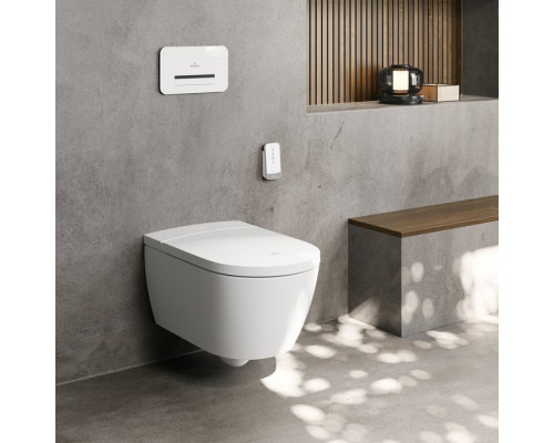 VilleroyBoch Viclean Унитаз-биде подвесной 38.5х59.5х40см., CeramicPlus, цвет: альпийский белый. V0E200R1