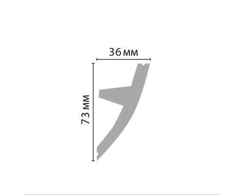 Плинтус потолочный под подсветку DECOMASTER D502 ДМ (73*36*2000 мм) Плинтус потолочный под подсветку DECOMASTER D502 ДМ (73*36*2000 мм)
