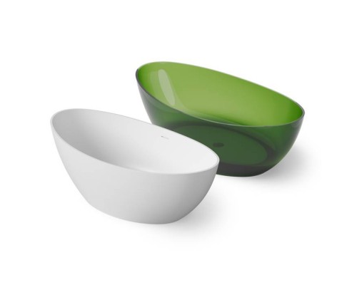 Dea Design Elegant Ванна 160x80x55см., отдельностоящая, Glasstek, прозрачная смола, цвет: Emerald R3. DD8643 1600 R3