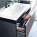Duravit XViu Тумба подвесная 80x48x50.3см, 2 ящика, с раковиной без перелива, с 2 отв под смес, цвет: dark brushed oak/чёрный матовый. XV4615EB272P