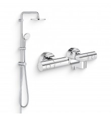 Душевой комплект Термостат Grohe Grohtherm 800 Cosmopolitan 34766000 для ванны с душем + Стойка New Tempesta 27389002