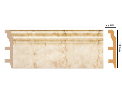 Плинтус напольный DECOMASTER D232-80ДМ (100*22*2400мм) Плинтус напольный DECOMASTER D232-80ДМ (100*22*2400мм)