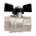 Кран шаровой Hoobs ORION ВР/ВР 1/2'' ручка-бабочка чёрного цвета. 15132H