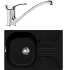 Комплект Мойка кухонная Lava L2.LAV lava + Смеситель SG04 CR chrome