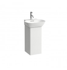Laufen INO Тумба с раковиной, 28х31х60.5см, с 1 дверцей, с сифоном, с 4 полками, DX, подвесная, покрытие LLC, цвет: белый матовый. 4.2530.2.030.170.1,  8.1530.1.000.104.1