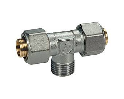 Тройник, Giacomini, R568AM, Н, 32 x 3, 1, 32 x 3, латунь, для труб GIACOTHERM, GIACOFLEX и многослойных