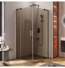 Душевой уголок Cezares Slider AH 2 90/100-100/110 BR GM профиль оружейная сталь, стекло бронза