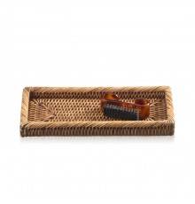Decor Walther Basket KS Лоток универсальный 23.5x11.5см, настольный, цвет: ротанг темный. 0927592