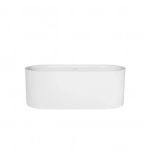 Ванна из искусственного камня Salini Perla 100122M 170x80 см, отдельностоящая, матовая белая, овальная, с донным клапаном