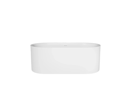 Ванна из искусственного камня Salini Perla 100122M 170x80 см, отдельностоящая, матовая белая, овальная, с донным клапаном