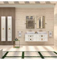 Oasis Prestige Композиция №2 Комплект мебели подвесной, 173х55хh218 см, цвет: Белый/золото.