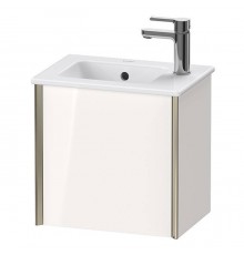 Duravit XViu Тумба подвесная 41x29x40см, с раковиной, 1 дверь, (петли справа), цвет: белый глянцевый/champagne matt. 0723430000,  XV4024RB122