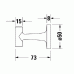 Duravit Starck T Крючок, подвесной, цвет: черный матовый. 0099294600