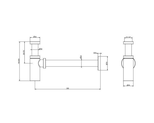 Gessi Сифон для раковины, круглый, цвет: Brushed Brass PVD. 01377#727 Gessi Сифон для раковины, круглый, цвет: Brushed Brass PVD. 01377#727