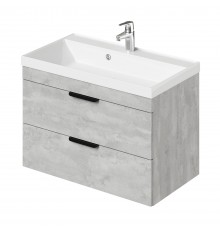 Тумба с раковиной IKA Alta 80 подвесная, бетонный камень