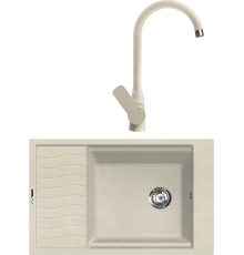 Комплект Мойка кухонная Lava L9.CRE crema + Смеситель SG07 CRE crema