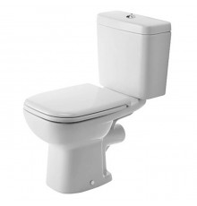 Duravit D-Code Унитаз-моноблок 35.5x65см., с отдельным бачком, с механизмом слива, слив в стену, цвет: белый. 0927100004,  21110900002