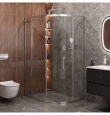 Душевой уголок Cezares Molveno RH 1 120+100 C Cr IV, 120х100 см, профиль хром, стекло прозрачное