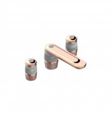 THG CORVAIR FIOR DI BOSCO Смеситель для раковины на 3 отверстия, с донным клапаном, цвет: Blush PVD. U8K-H62-151