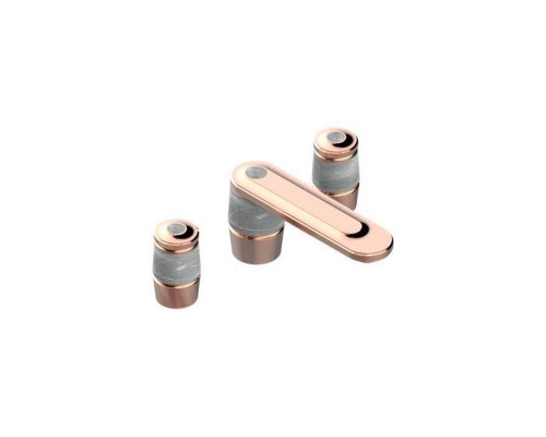 THG CORVAIR FIOR DI BOSCO Смеситель для раковины на 3 отверстия, с донным клапаном, цвет: Blush PVD. U8K-H62-151 THG CORVAIR FIOR DI BOSCO Смеситель для раковины на 3 отверстия, с донным клапаном, цвет: Blush PVD. U8K-H62-151