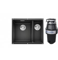 Комплект Мойка Blanco Subline 340/160-U антрацит, левая + Измельчитель KUCHENSTERN Muhle