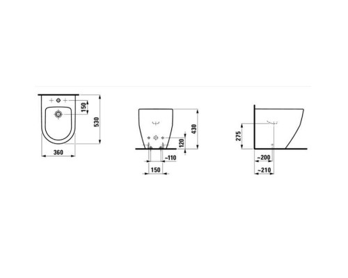 Laufen Pro Биде напольное 56x36x43 см, с 1 отв., цвет: белый. 8.3295.2.000.302.1 Laufen Pro Биде напольное 56x36x43 см, с 1 отв., цвет: белый. 8.3295.2.000.302.1