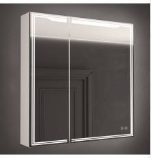 Зеркало-шкаф Art Max Merano R 80х80 белое, с LED-подсветкой, 6000К