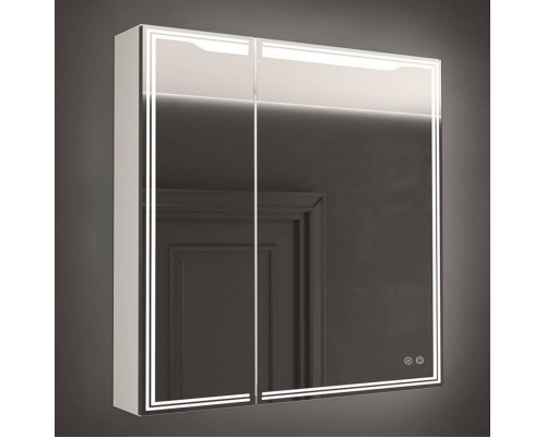 Зеркало-шкаф Art Max Merano R 80х80 белое, с LED-подсветкой, 6000К Зеркало-шкаф Art Max Merano R 80х80 белое, с LED-подсветкой, 6000К