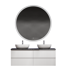 Мебель для ванной комнаты Sancos Snob T 140, bianco, столешница черный мрамор TT140A1X, раковина CN6009
