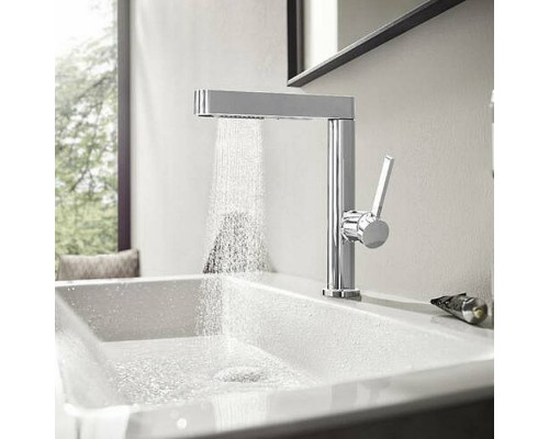 Hansgrohe Finoris Смеситель для раковины, 1 отв., с донным клапаном Push-Open, цвет: хром. 76063000 Hansgrohe Finoris Смеситель для раковины, 1 отв., с донным клапаном Push-Open, цвет: хром. 76063000