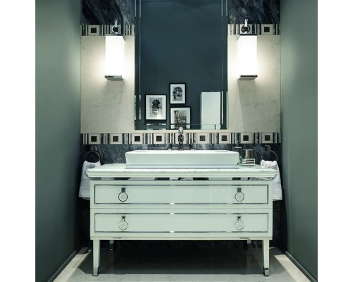Oasis Lutetia Композиция №18 Комплект мебели напольный, 137х56хh77 см, цвет: Bianco glossy/хром. Oasis Lutetia Композиция №18 Комплект мебели напольный, 137х56хh77 см, цвет: Bianco glossy/хром.