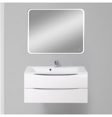 Мебель для ванной комнаты BelBagno Marino 100 bianco lucido, подвесная, зеркало DIWO Коломна