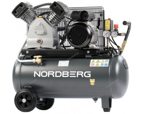Компрессор поршневой с ременной передачей 220В, ресив. 50л, 420л/мин NORDBERG NCP50/420A