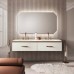 VITAGE milldue edition HILTON 07 Комплект мебели 90х55х31см подвесной, 2 раковины, зеркало, с подсветкой, отделка: стекло riso acidato, фурнитура: бронза. 7503.LED,  5802.09/acidato.91,  7339.09/acidato.DX,  7339.09/acidato.SX,  5820.180.09/acidato.91*2*3