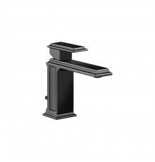 Gessi Eleganza Смеситель для раковины на 1 отверстие с донным клапаном, цвет: черный металлик. 46001#706