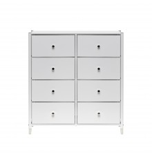 Комод Leset Хайди 8 Нирита, 8 ящиков, белый