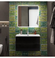 Мебель для ванной комнаты BelBagno Marino-cer-n 80 подвесная, nero lucido