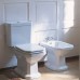 Duravit 1930 Унитаз моноблок с отдельным бачком (с механизмом слива хром), 66.5х35.5см, слив в пол, Цвет: Белый. 0227010000,  0872210082
