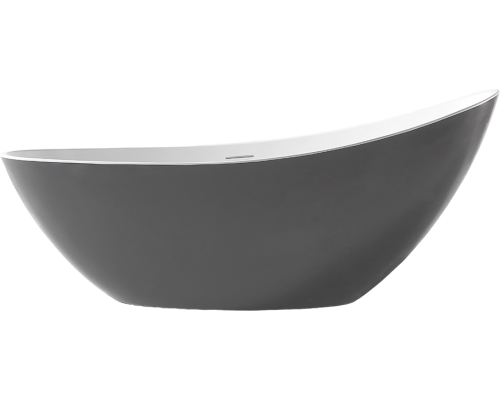 Акриловая ванна Abber AB9233G 185x80 см, отдельностоящая, овальная, с каркасом, со сливом-переливом, серая Акриловая ванна Abber AB9233G 185x80 см, отдельностоящая, овальная, с каркасом, со сливом-переливом, серая