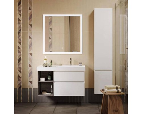 Kerama Marazzi Cubo Раковина 90х48.5х18см., подвесная, мебельная, правая, 1 отв., с переливом, цвет: белый глянцевый. CU.wb.90Rh Kerama Marazzi Cubo Раковина 90х48.5х18см., подвесная, мебельная, правая, 1 отв., с переливом, цвет: белый глянцевый. CU.wb.90Rh