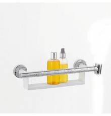 Hansgrohe Unica Comfort Поручень с полочкой и держателем для душа, подвесной, цвет: хром/белый. 26328400