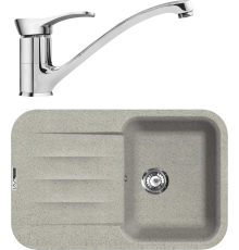 Комплект Мойка кухонная Lava L11.SCA scandic + Смеситель SG04 CR chrome