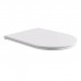 Alice Hide Сиденье с крышкой для унитаза Round, тонкое, с микролифтом, цвет: белый матовый/хром. MC3109S