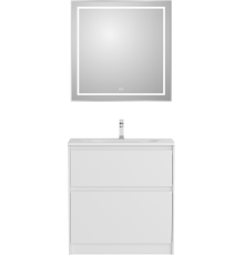 Мебель для ванной комнаты BelBagno Kraft 39 80 напольная, bianco opaco, раковина BB-8099-3-80