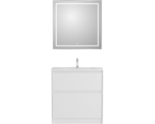Мебель для ванной комнаты BelBagno Kraft 39 80 напольная, bianco opaco, раковина BB-8099-3-80